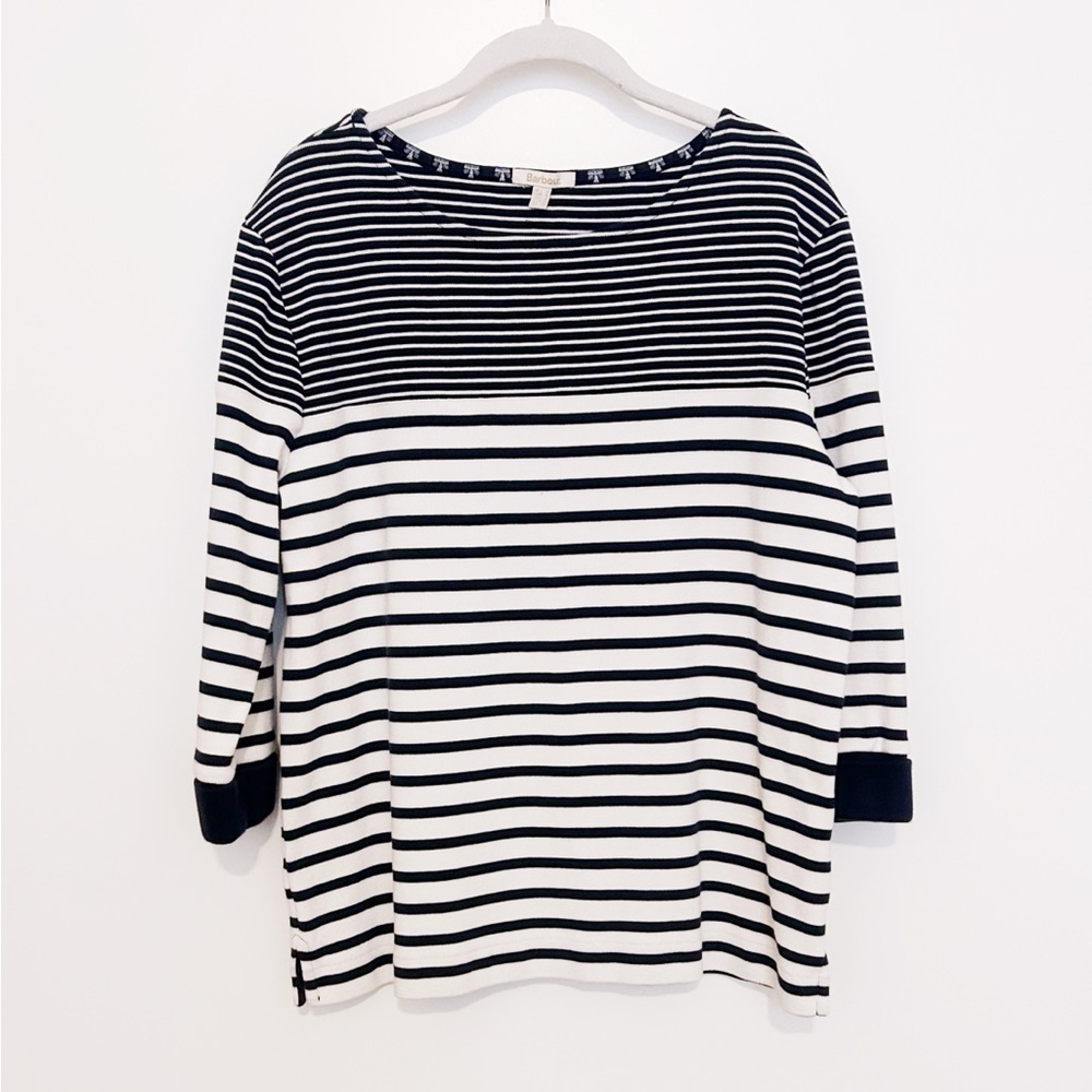 Barbour Stripe Ribbed Knit Top